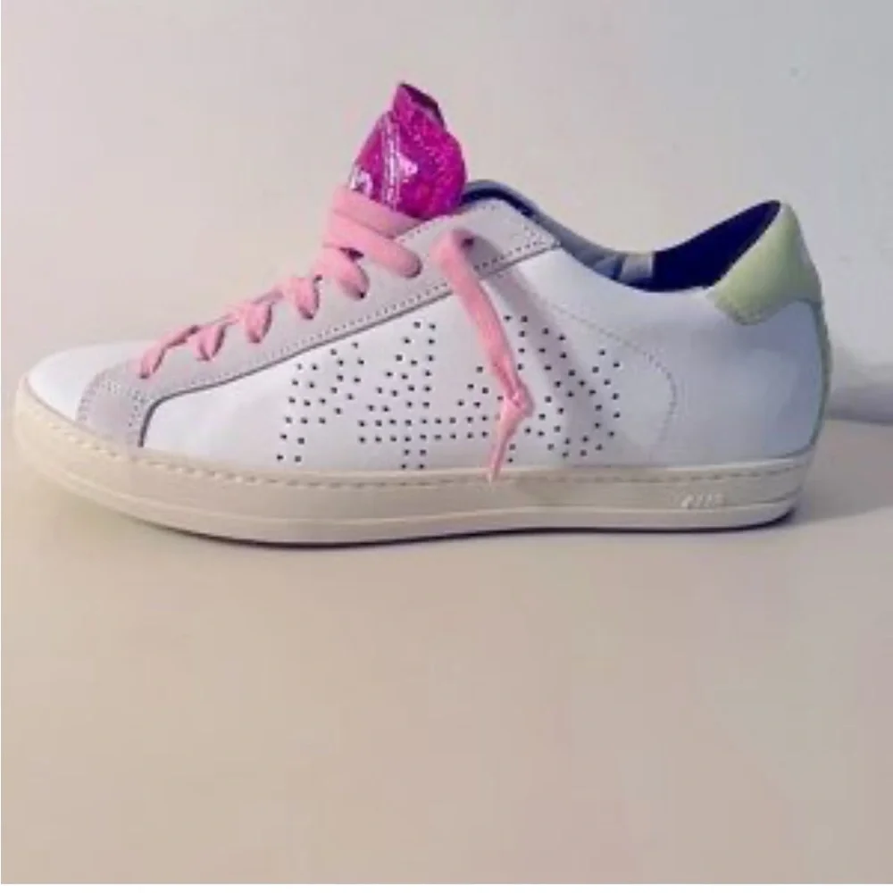 P448 White Sneakers with Pink Laces size 37/6.5 - Picture 10 of 10